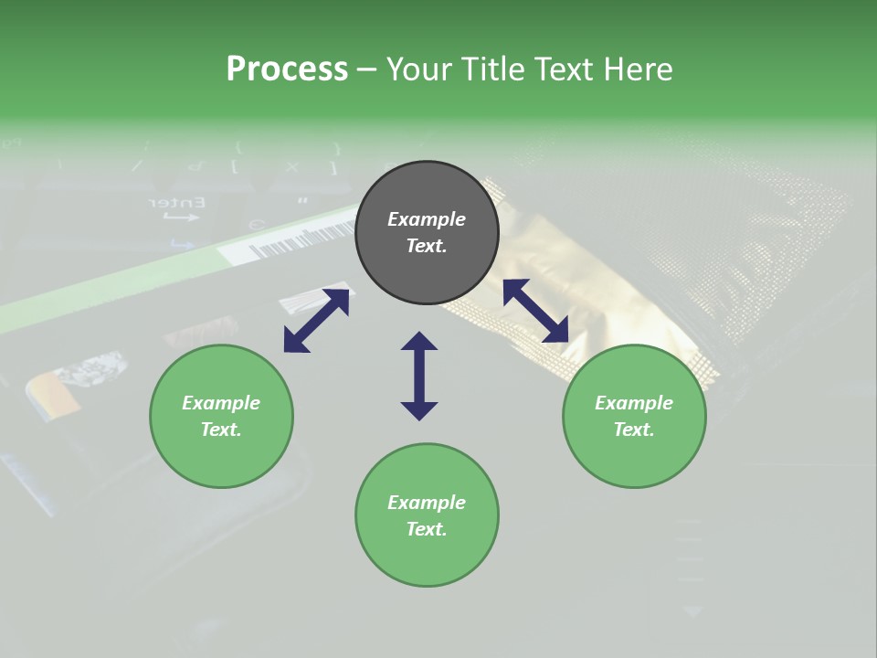 A Wallet Sitting On Top Of A Laptop Computer PowerPoint Template