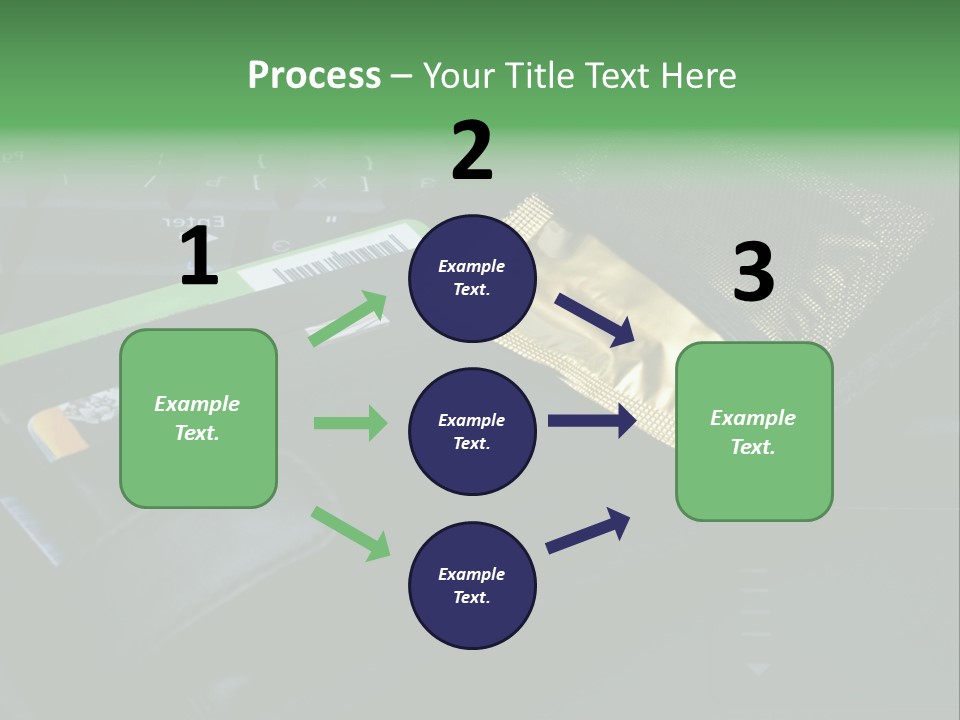A Wallet Sitting On Top Of A Laptop Computer PowerPoint Template