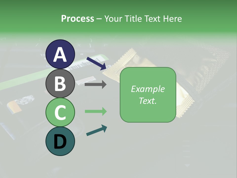 A Wallet Sitting On Top Of A Laptop Computer PowerPoint Template