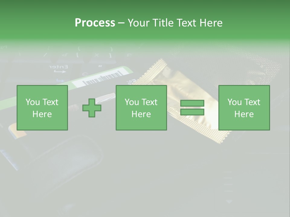 A Wallet Sitting On Top Of A Laptop Computer PowerPoint Template