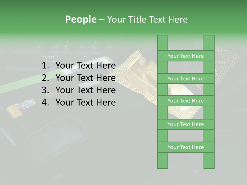 A Wallet Sitting On Top Of A Laptop Computer PowerPoint Template