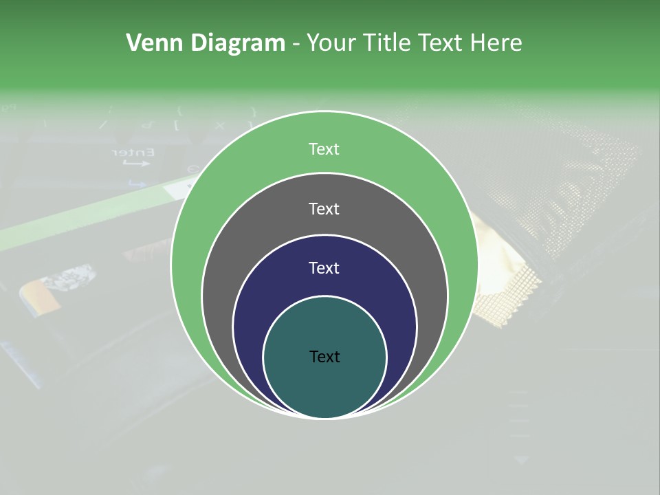 A Wallet Sitting On Top Of A Laptop Computer PowerPoint Template