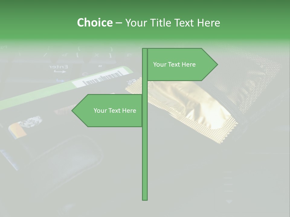 A Wallet Sitting On Top Of A Laptop Computer PowerPoint Template