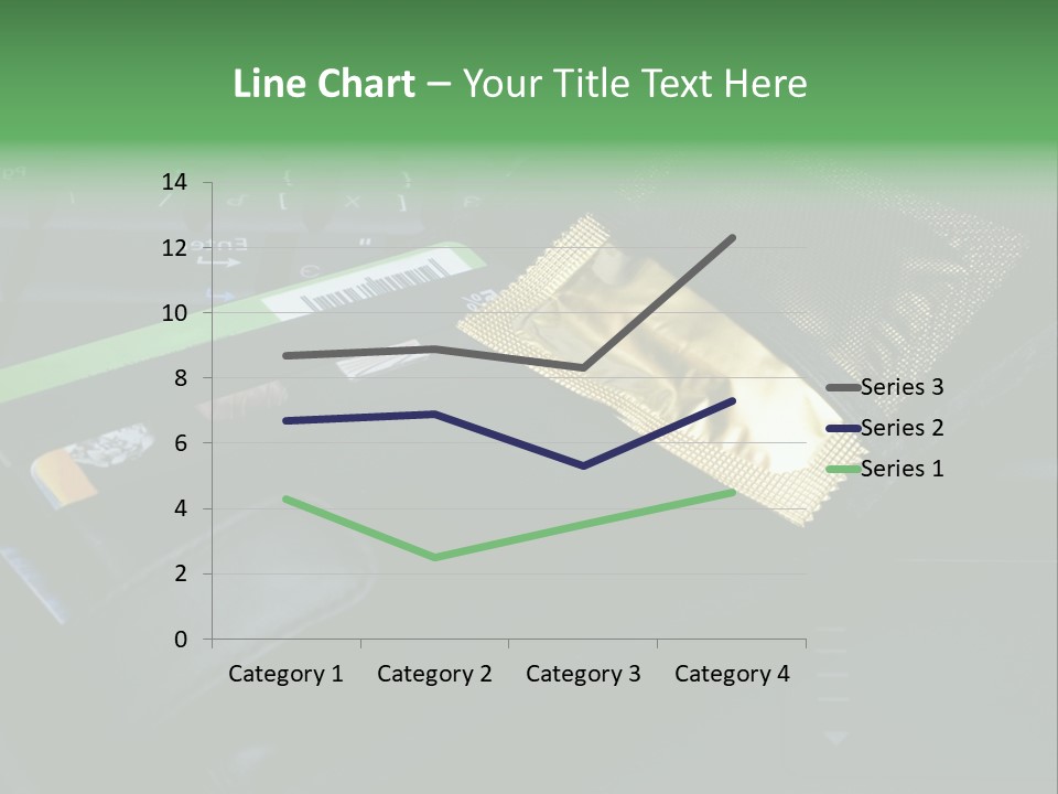 A Wallet Sitting On Top Of A Laptop Computer PowerPoint Template