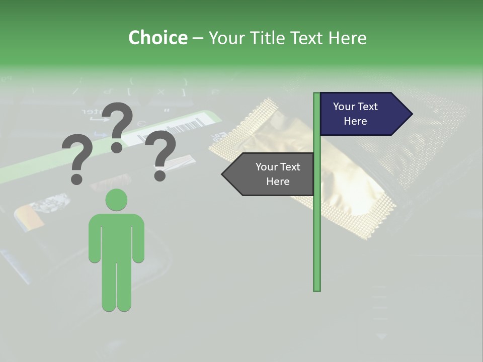 A Wallet Sitting On Top Of A Laptop Computer PowerPoint Template