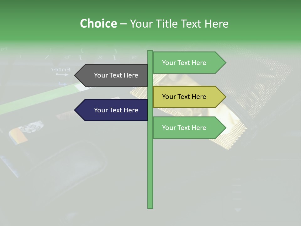 A Wallet Sitting On Top Of A Laptop Computer PowerPoint Template