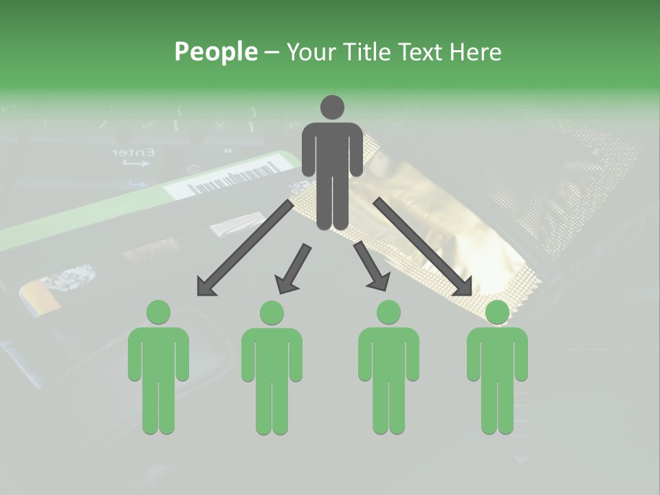 A Wallet Sitting On Top Of A Laptop Computer PowerPoint Template