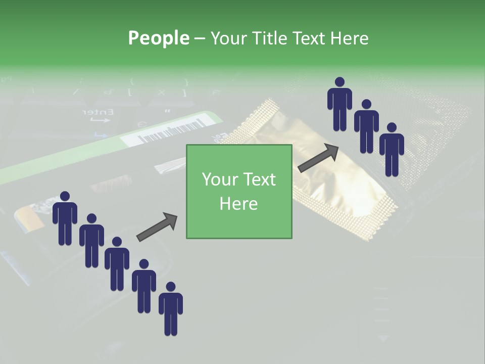 A Wallet Sitting On Top Of A Laptop Computer PowerPoint Template