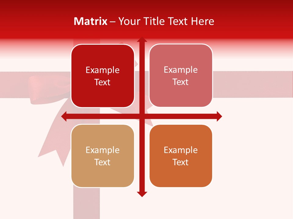 A Red Ribbon Wrapped Around A Present Box PowerPoint Template