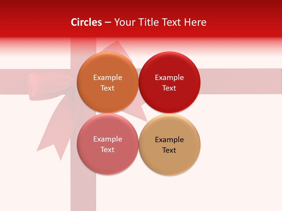 A Red Ribbon Wrapped Around A Present Box PowerPoint Template