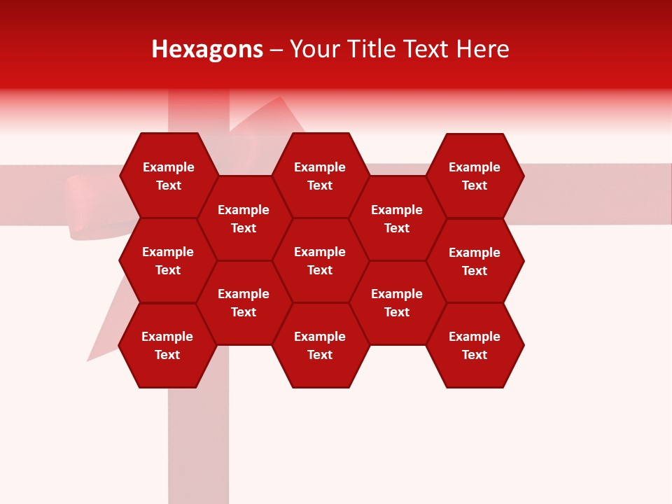 A Red Ribbon Wrapped Around A Present Box PowerPoint Template