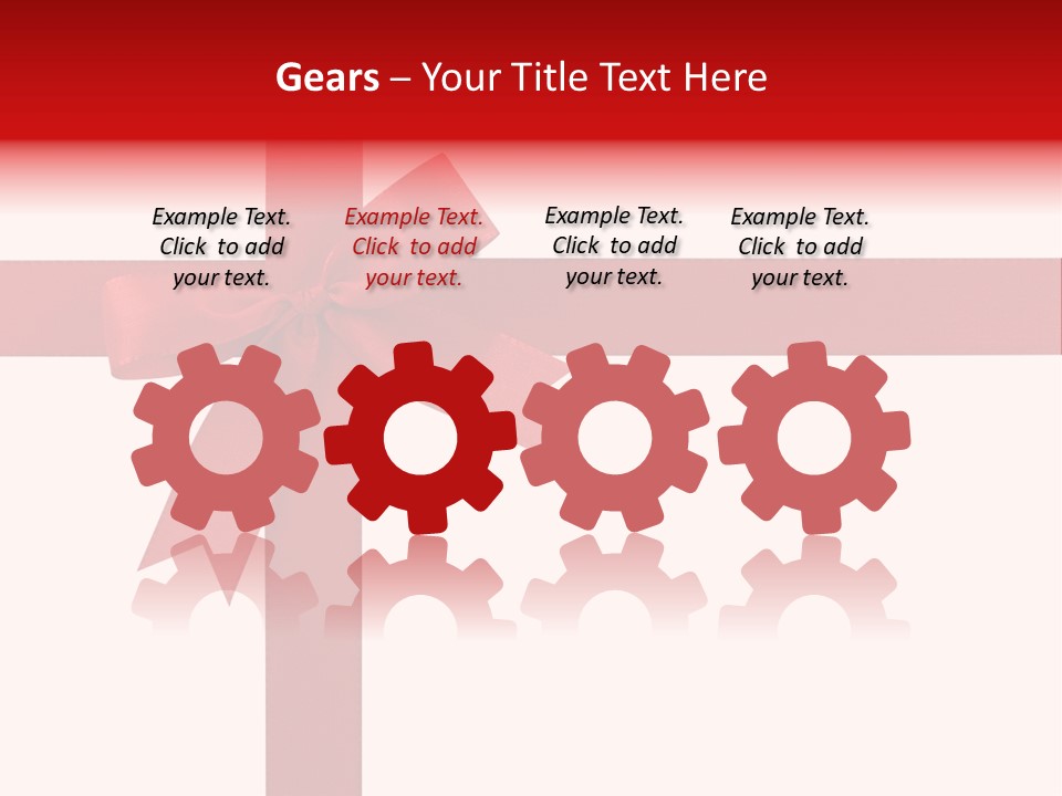 A Red Ribbon Wrapped Around A Present Box PowerPoint Template