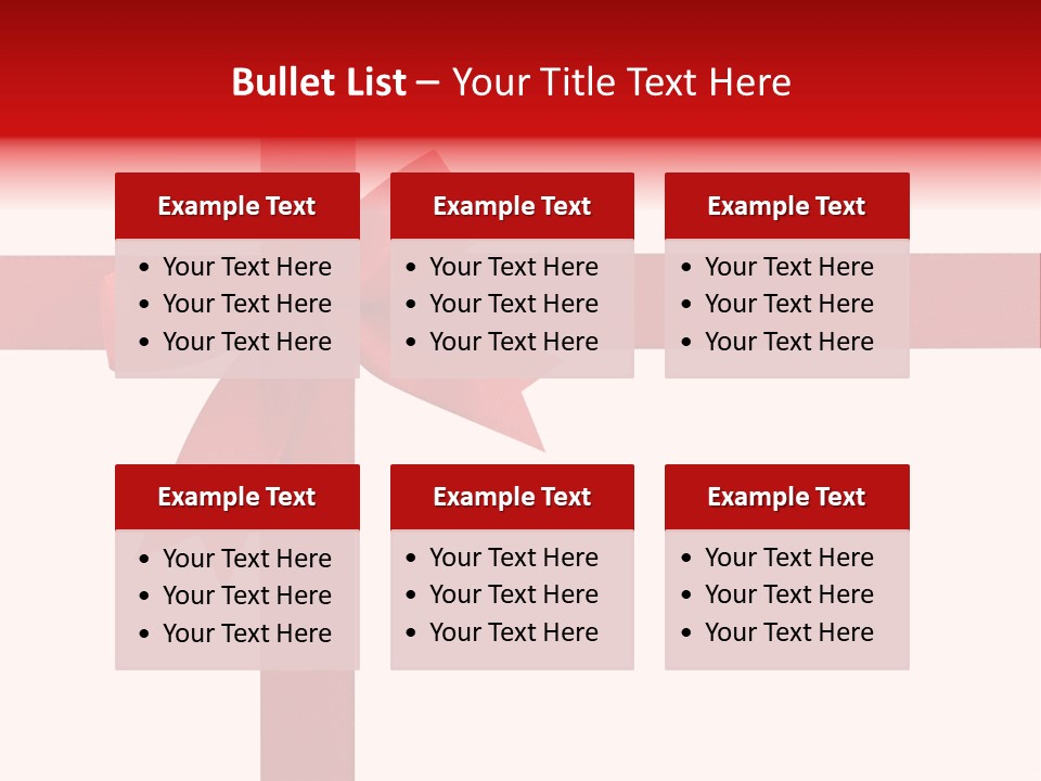 A Red Ribbon Wrapped Around A Present Box PowerPoint Template