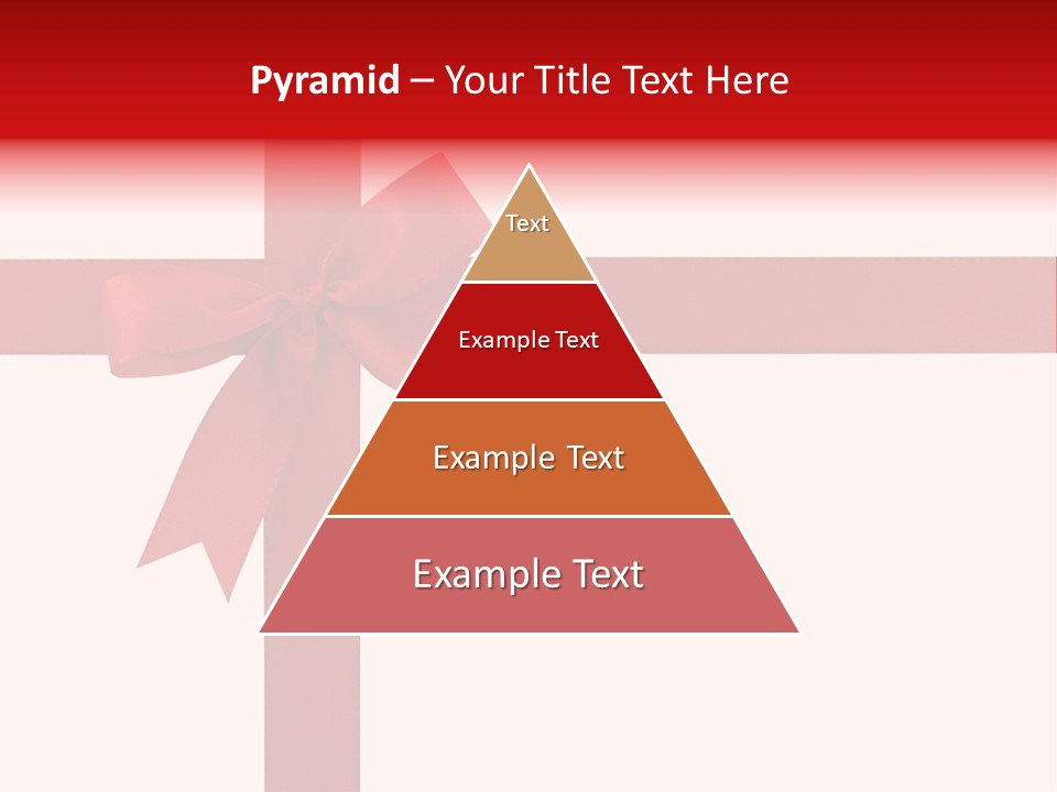 A Red Ribbon Wrapped Around A Present Box PowerPoint Template