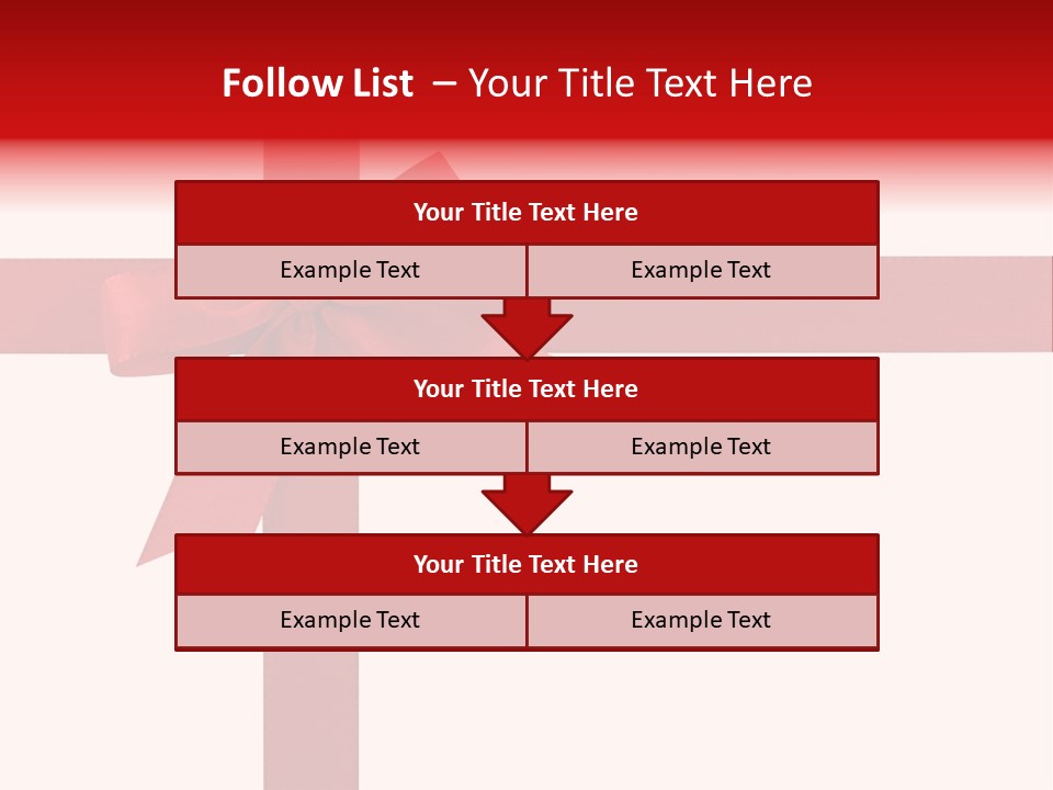 A Red Ribbon Wrapped Around A Present Box PowerPoint Template