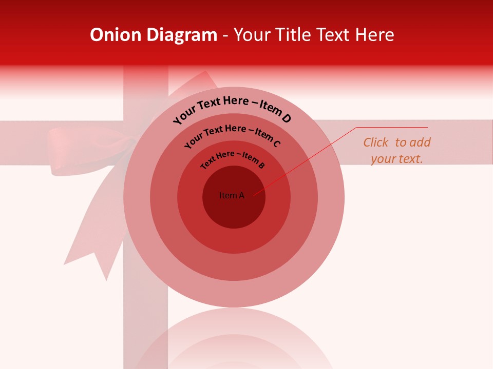 A Red Ribbon Wrapped Around A Present Box PowerPoint Template