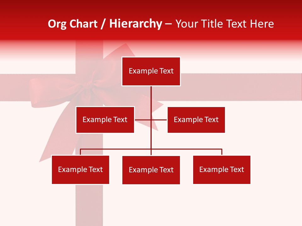 A Red Ribbon Wrapped Around A Present Box PowerPoint Template