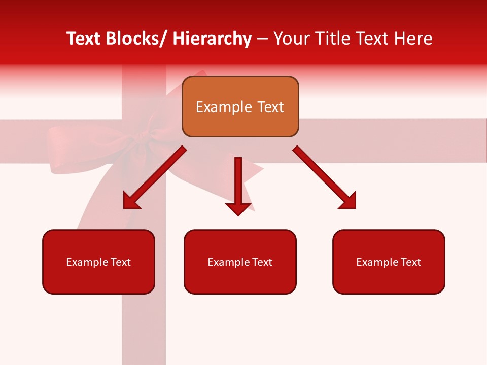 A Red Ribbon Wrapped Around A Present Box PowerPoint Template