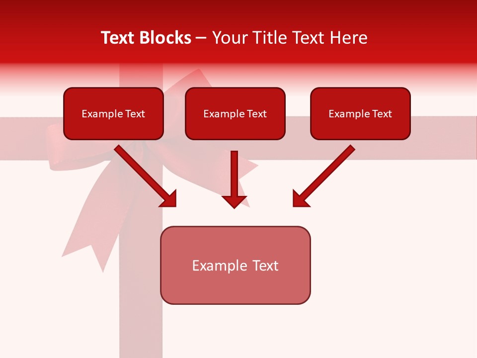 A Red Ribbon Wrapped Around A Present Box PowerPoint Template