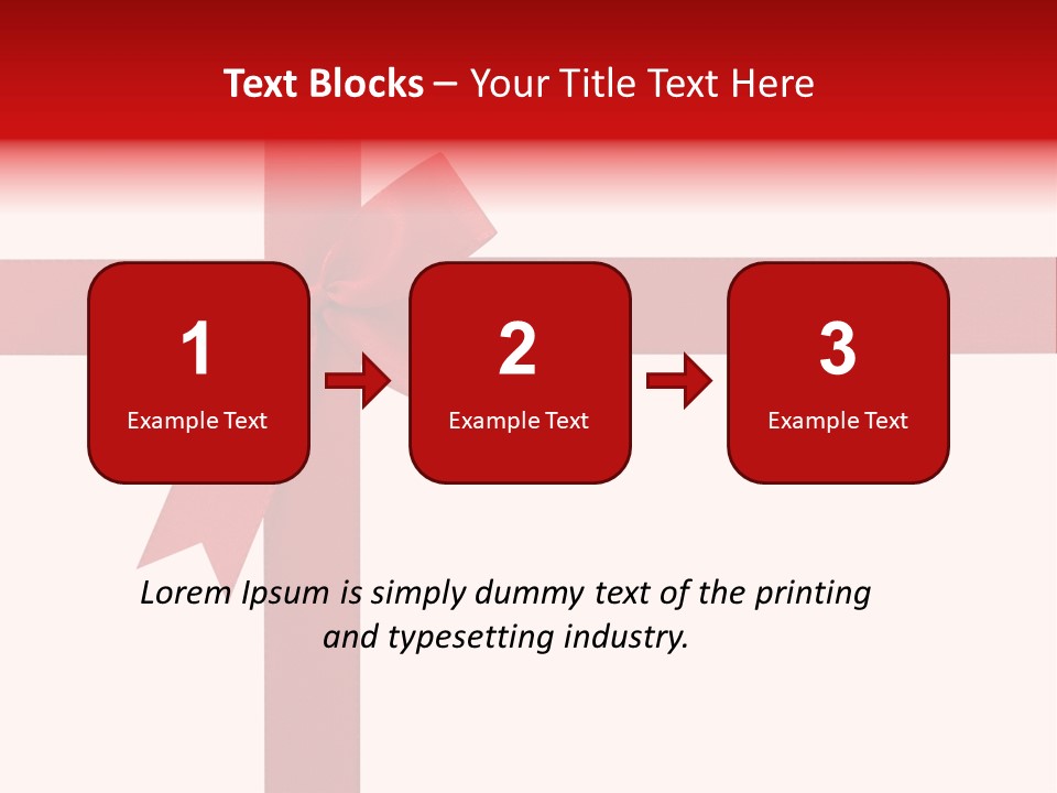 A Red Ribbon Wrapped Around A Present Box PowerPoint Template