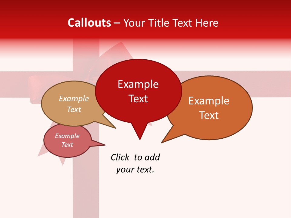 A Red Ribbon Wrapped Around A Present Box PowerPoint Template