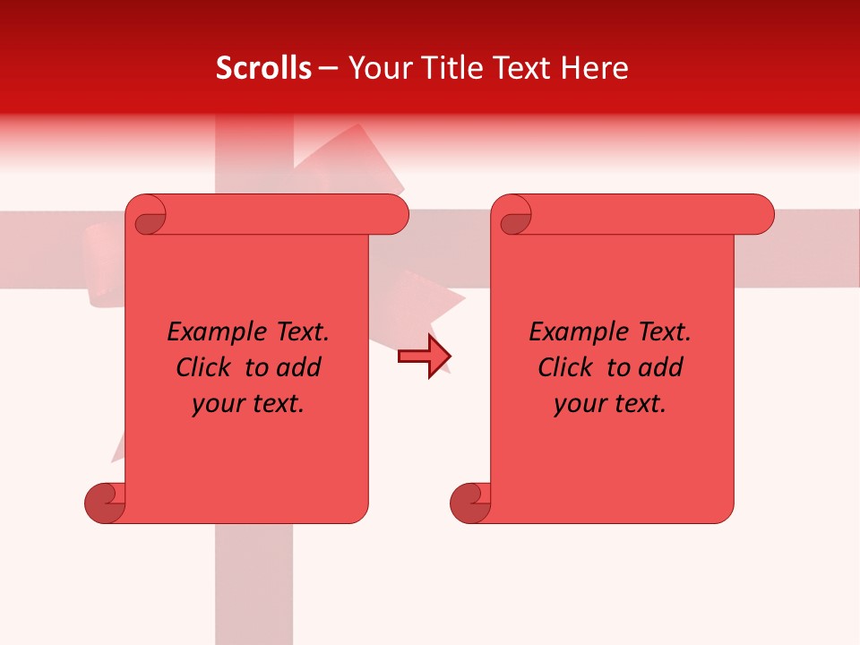 A Red Ribbon Wrapped Around A Present Box PowerPoint Template