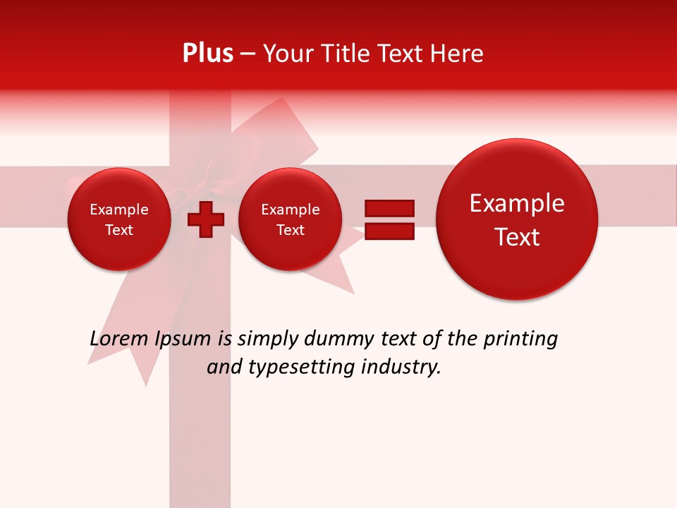 A Red Ribbon Wrapped Around A Present Box PowerPoint Template