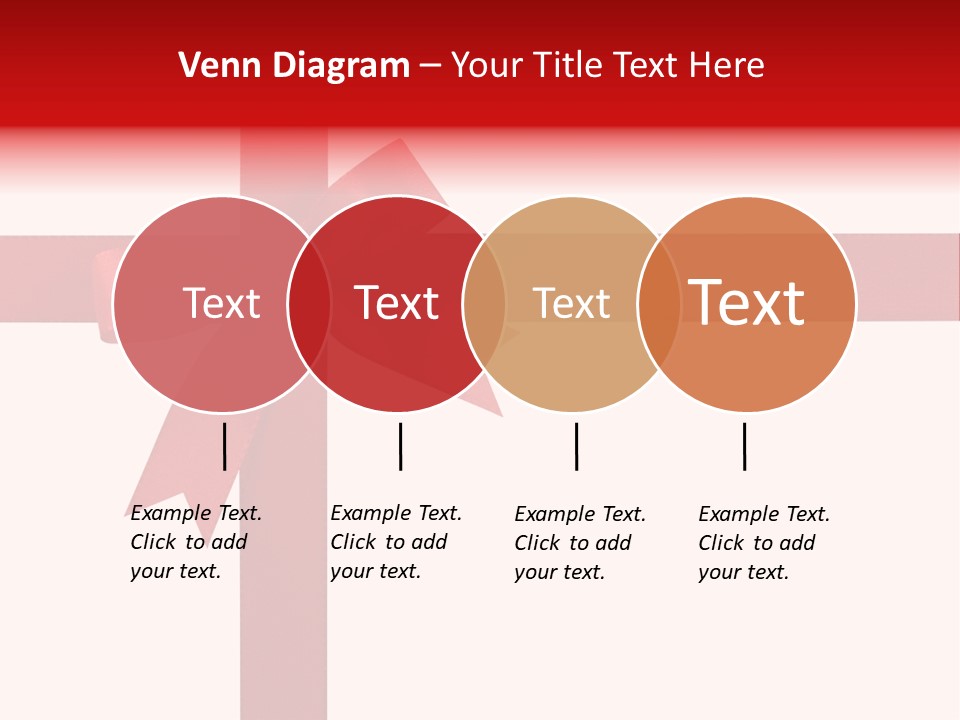 A Red Ribbon Wrapped Around A Present Box PowerPoint Template