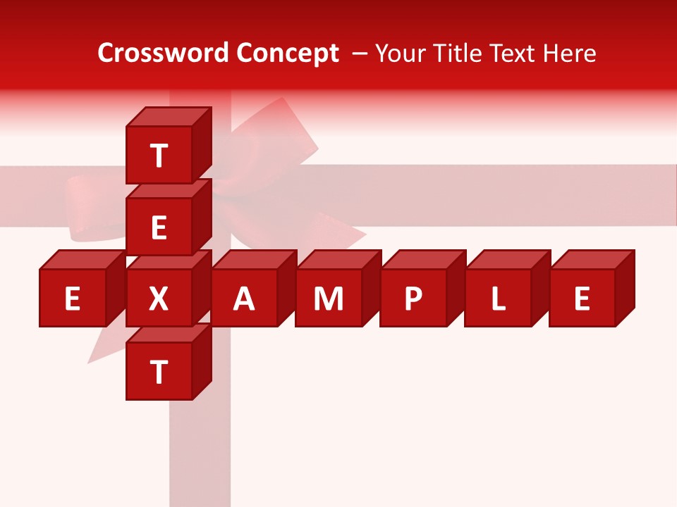 A Red Ribbon Wrapped Around A Present Box PowerPoint Template