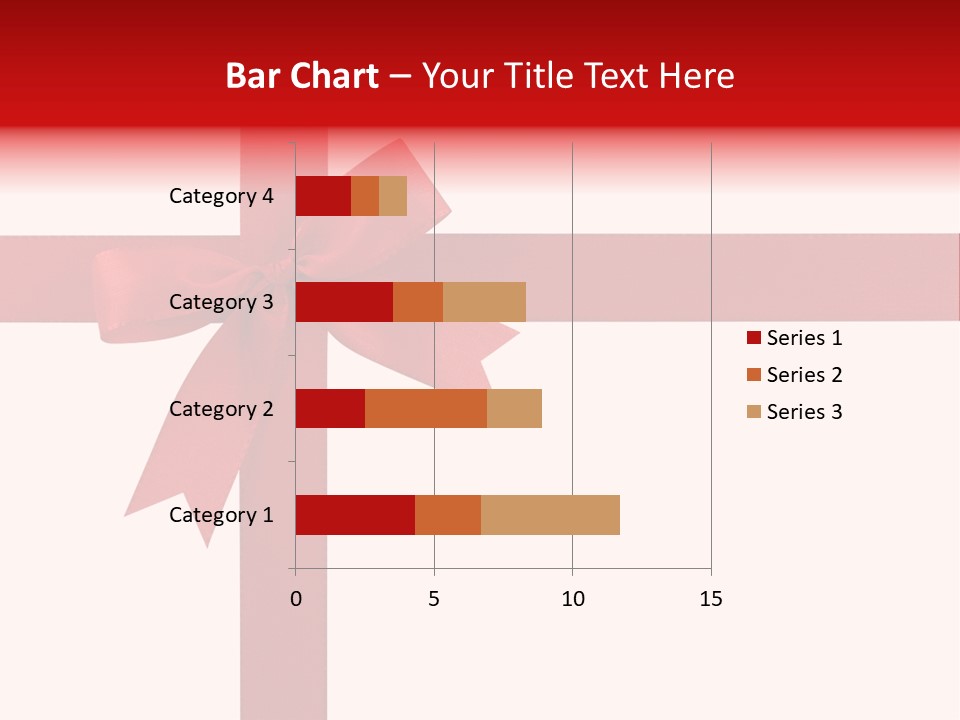 A Red Ribbon Wrapped Around A Present Box PowerPoint Template