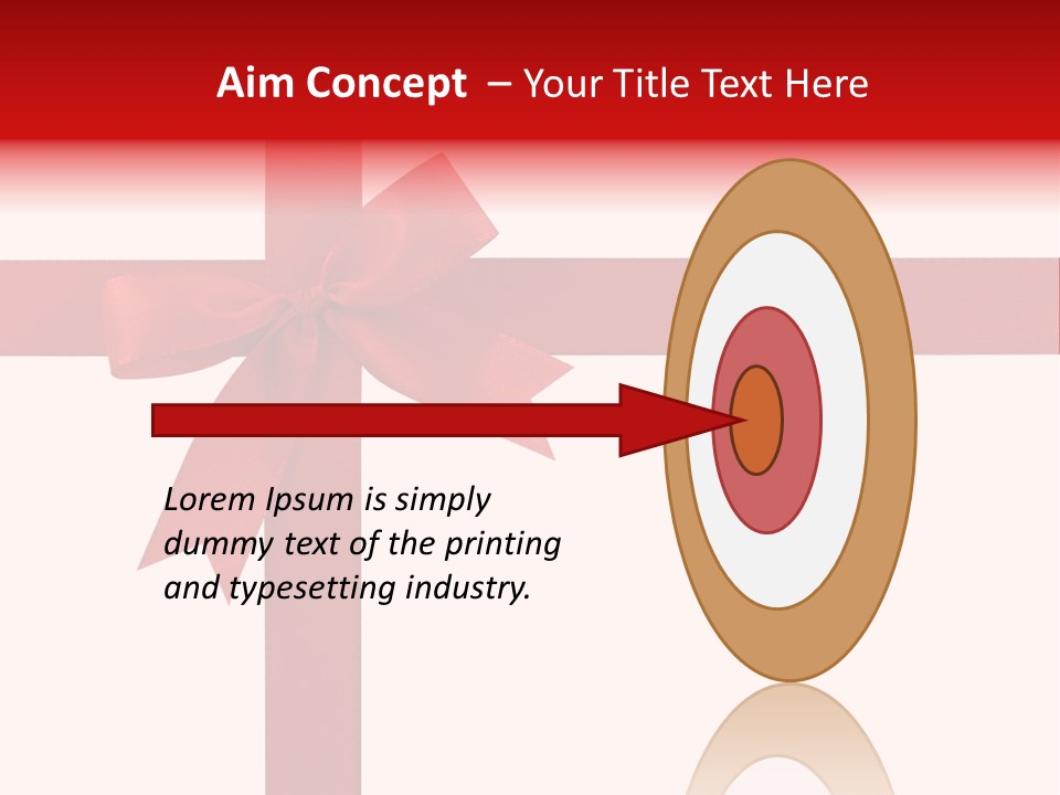 A Red Ribbon Wrapped Around A Present Box PowerPoint Template