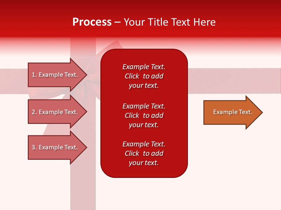 A Red Ribbon Wrapped Around A Present Box PowerPoint Template