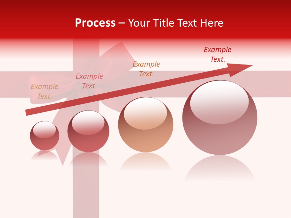 A Red Ribbon Wrapped Around A Present Box PowerPoint Template