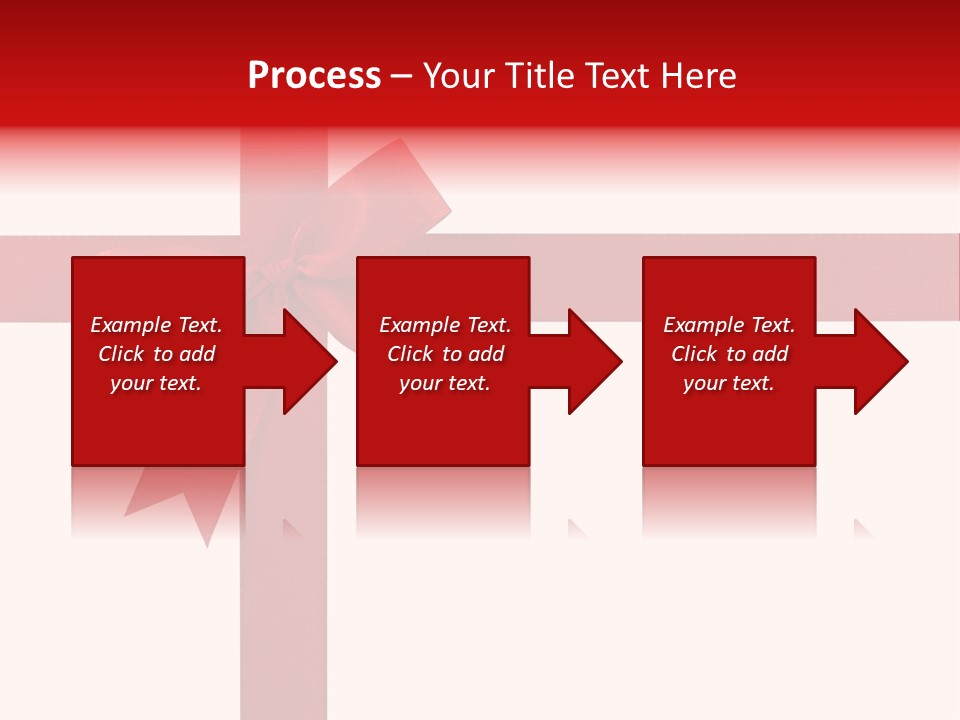 A Red Ribbon Wrapped Around A Present Box PowerPoint Template