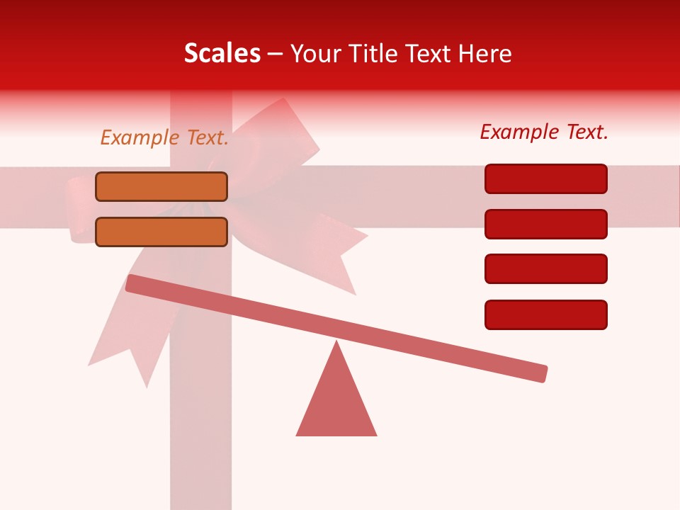 A Red Ribbon Wrapped Around A Present Box PowerPoint Template