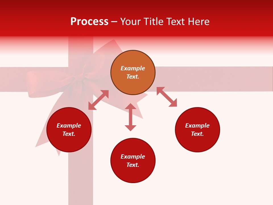 A Red Ribbon Wrapped Around A Present Box PowerPoint Template