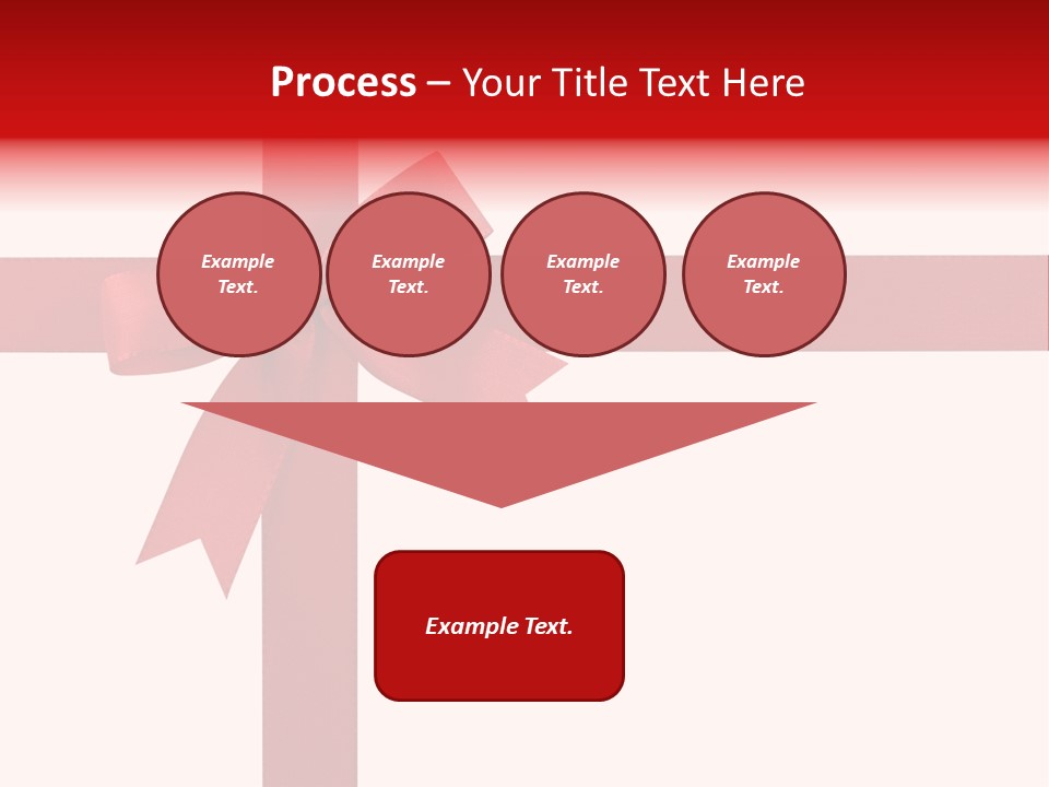 A Red Ribbon Wrapped Around A Present Box PowerPoint Template