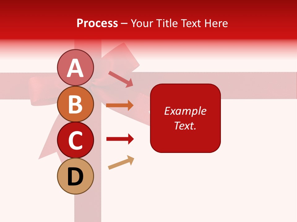 A Red Ribbon Wrapped Around A Present Box PowerPoint Template