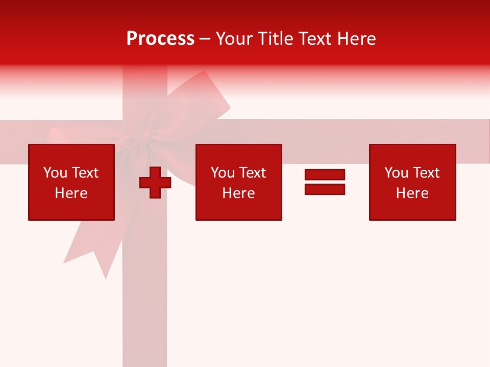 A Red Ribbon Wrapped Around A Present Box PowerPoint Template