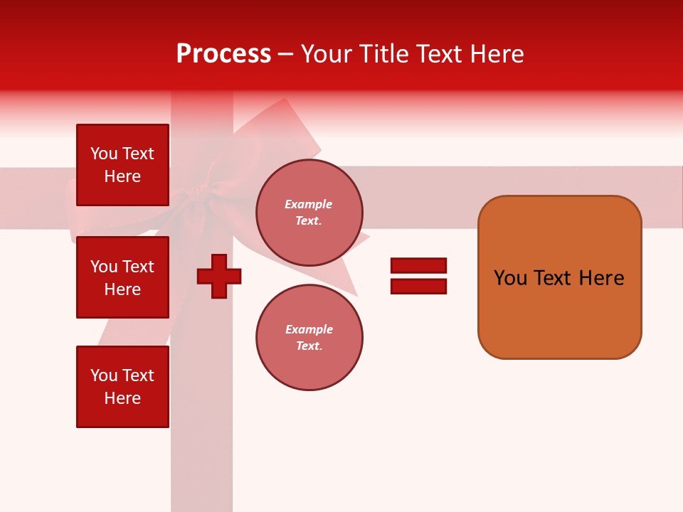 A Red Ribbon Wrapped Around A Present Box PowerPoint Template