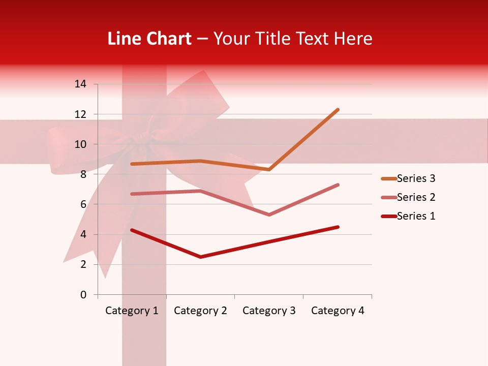 A Red Ribbon Wrapped Around A Present Box PowerPoint Template