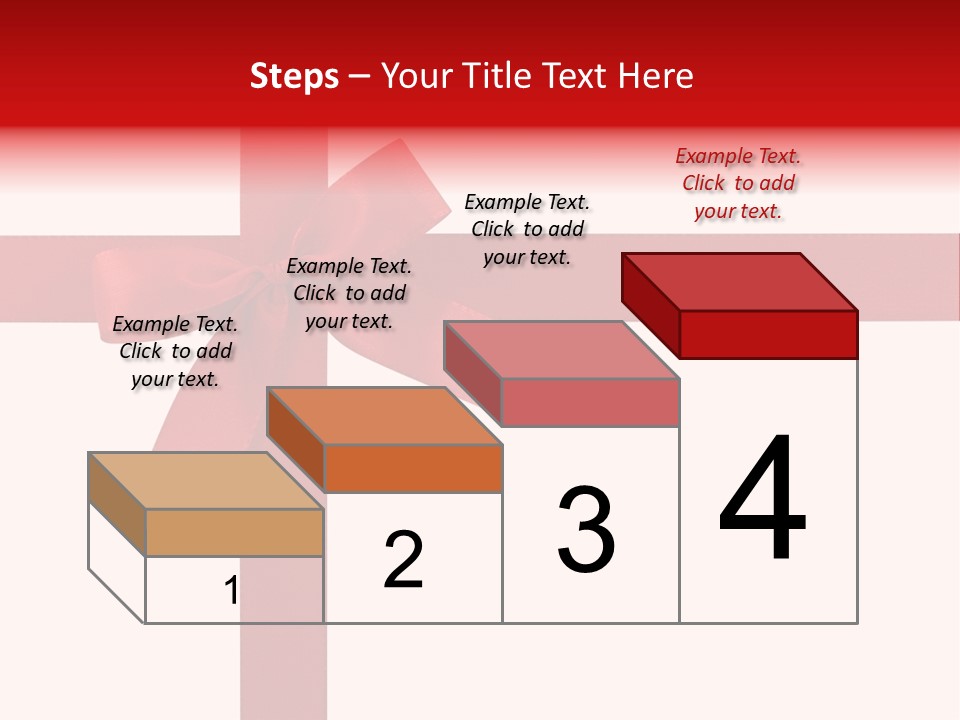 A Red Ribbon Wrapped Around A Present Box PowerPoint Template