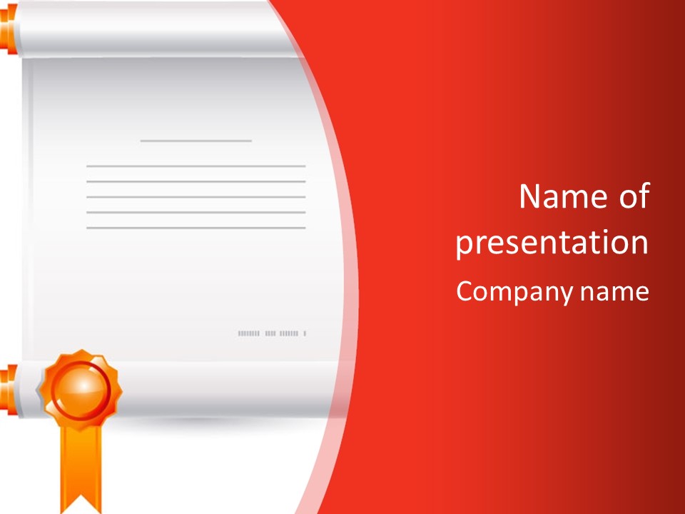 Illustration Copy Scroll PowerPoint Template