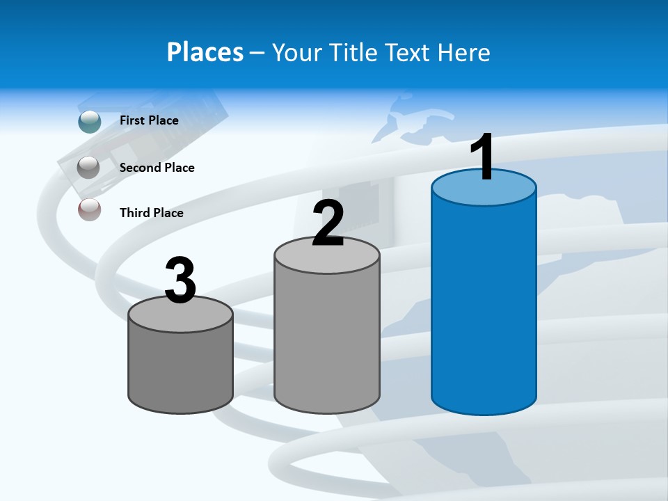 Closeup Ethernet Planet PowerPoint Template