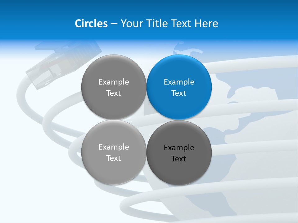 Closeup Ethernet Planet PowerPoint Template