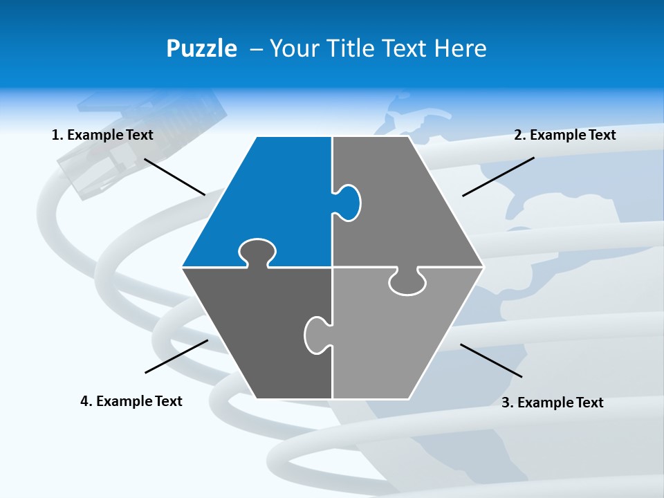 Closeup Ethernet Planet PowerPoint Template