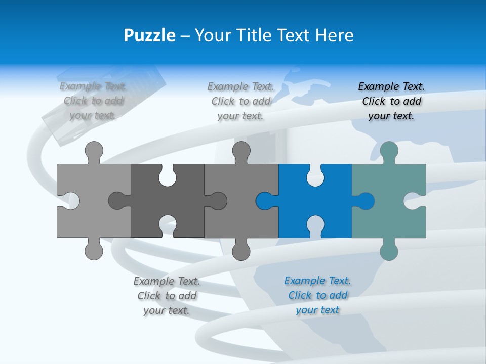 Closeup Ethernet Planet PowerPoint Template