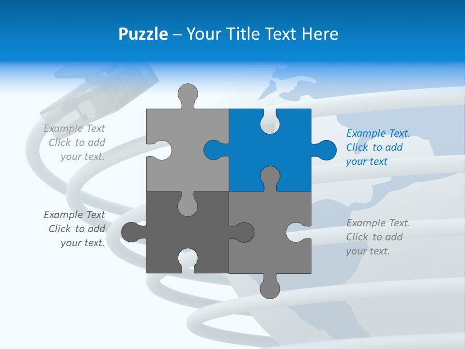 Closeup Ethernet Planet PowerPoint Template