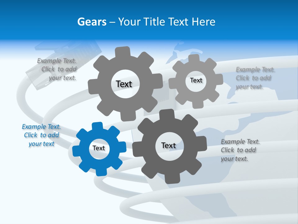 Closeup Ethernet Planet PowerPoint Template