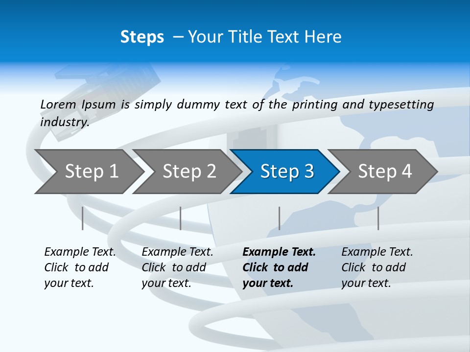 Closeup Ethernet Planet PowerPoint Template